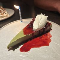Matcha cheesecake at PLANTA Queen in New York City