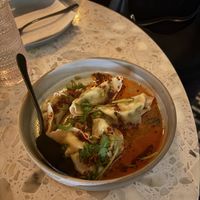 Edamame dumplings  at PLANTA Queen in New York City