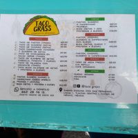 Menu 📄 at Taco Grass in Mexico City