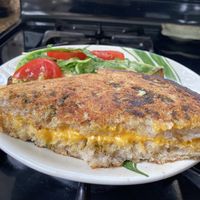 Vegan grilled cheese and avocado toast at Zoomies Pet Cafe + Boutique in St Louis