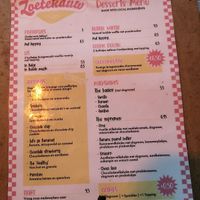 Menu Foodbar De Zoetekauw at Foodbar de Zoetekauw in Enschede