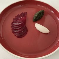 Toppings for the tostada   at Eleven Madison Park in New York City