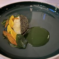 Sunchoke, Japanese cypress seeds  at Eleven Madison Park in New York City