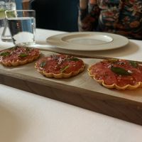 Tomato tartlets  at Eleven Madison Park in New York City