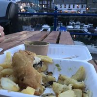 ‘Fish’ and chips at Harbour Lights Fish & Chips in Falmouth