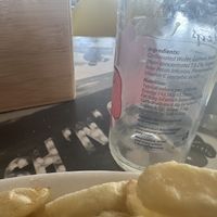 Rose lemonade suitable for vegans   at Harbour Lights Fish & Chips in Falmouth