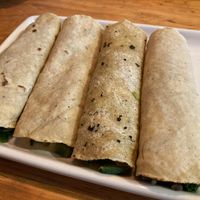 Softitas in homemade corn tortillas we made in the mole cooking class at Etnofood in Oaxaca