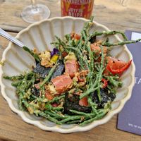 Vegan tuna bowl at Patagonia Beach in The Hague