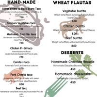 Menu page 2 at Vale Madres in Rota