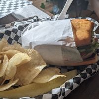 Po boy sandwich on gluten free bread at Subculture Vegan Deli & Provisions  in Albany