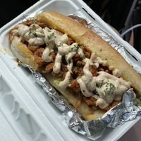 Oyster mushroom po boy. Sammich perfection!  at Subculture Vegan Deli & Provisions  in Albany