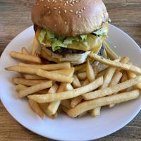The Big Stack with home made patty. Delicious!  at Subculture Vegan Deli & Provisions  in Albany