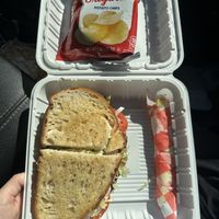 BLT with a pickle and chips  at Subculture Vegan Deli & Provisions  in Albany