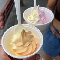 Strawberry, lemon, orange and pineapple !  at Knoebels - Dole Whips in Elysburg