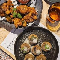 Mushroom aranchini and KFC cauliflower at Yeah Boy in Windsor