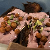 Pink eggplant    at Mazal in Los Angeles