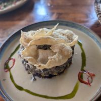 Mushroom ceviche (SO GOOD) at Cultiva Pizza Shop - Greenhouse Restaurant in Nairobi