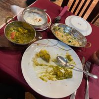 Spinach raita rice at Swaagat The Taste of India in Lisbon