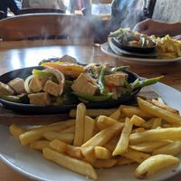 Sizzling sweet chili tofu at The Dolphin Tavern in Penzance