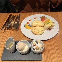 Pancakes meal set  at AIN SOPH.Ginza in Tokyo
