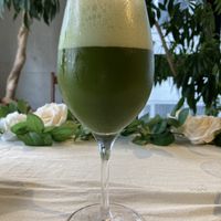 Matcha beer  at AIN SOPH.Ginza in Tokyo