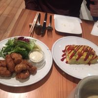 Soy nuggets and Spanish "omlette" at AIN SOPH.Ginza in Tokyo