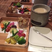 "Cheese" fondue at AIN SOPH.Ginza in Tokyo