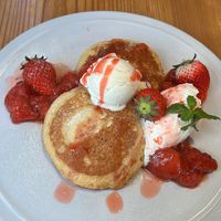 Heavenly pancakes 🍓   at AIN SOPH.Ginza in Tokyo