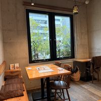 Nice ambience with some green peeking through the window  at AIN SOPH.Ginza in Tokyo