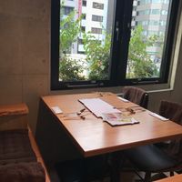 Green pots outside at AIN SOPH.Ginza in Tokyo