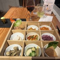 Bento box and sushi   at AIN SOPH.Ginza in Tokyo