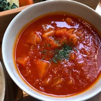 Tomato soup at AIN SOPH.Ginza in Tokyo