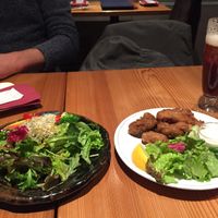 Salad and Fried Veggie Meat at AIN SOPH.Ginza in Tokyo