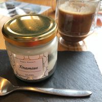 Really creamy and delicious vegan tiramisu  at AIN SOPH.Ginza in Tokyo