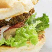 Seriously delicious falafel burger at AIN SOPH.Ginza in Tokyo