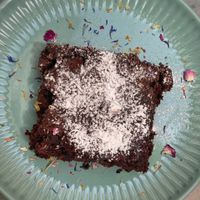 vegan brownie at Cafe Hinterzimmer in Freiburg