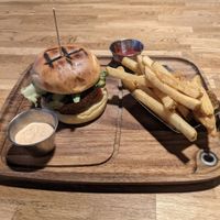 Vegan beyond burger at Malone's Taphouse in Vancouver
