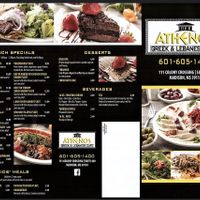 Menu outside  at Athenos in Madison