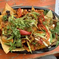 Vegan loaded nachos at Overdraft Craft Ale Bar in Winchester