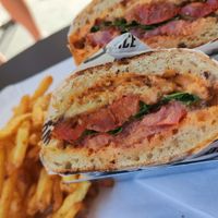 Red Dwich with eggplant at Plan D - DWICH & Glace in Paris