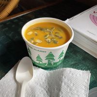 Butternut squash soup  at Shine On Juicery in Kill Devil Hills