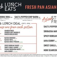 Menu 1 at Fuzion Eats in Worsley