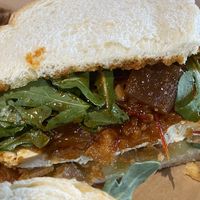 Special tofu sandwich. Amazing   at Grid City Beer Works in Salt Lake City