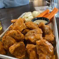 Seitan wings with the SLC hot sauce!  at Grid City Beer Works in Salt Lake City