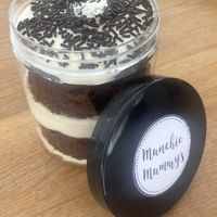 Salted caramel cake jar  at Munchie Mummy's in Bolton