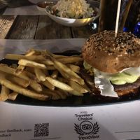 Vegan burger at Salt & Pepper in Medulin