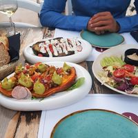 3 of the 4 vegan starter options at Salt & Pepper in Medulin