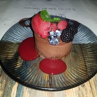Vegan chocolate dessert at Salt & Pepper in Medulin