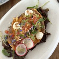 Baked batat with vegan cheese  at Salt & Pepper in Medulin