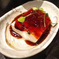 Soft tofu /silk tofu with goji berry sauce at Citta in Hamburg